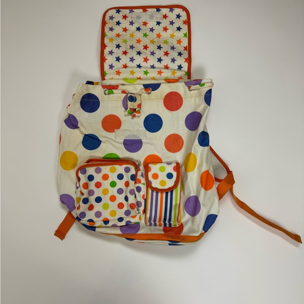 Little Miss Matched Vibrant Polka Dot Kids Backpack
